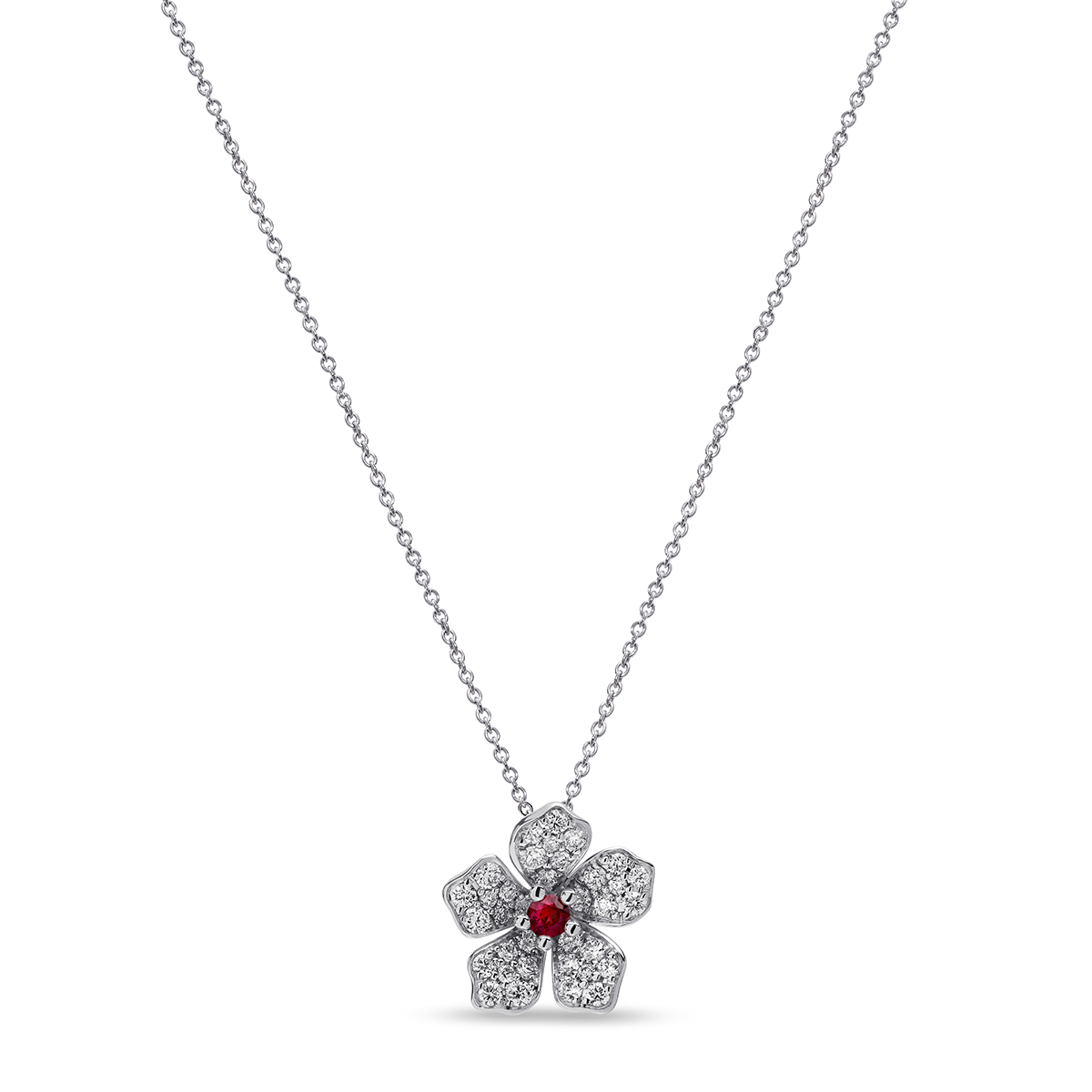 STENZHORN 18K GOLD RUBY NECKLACE