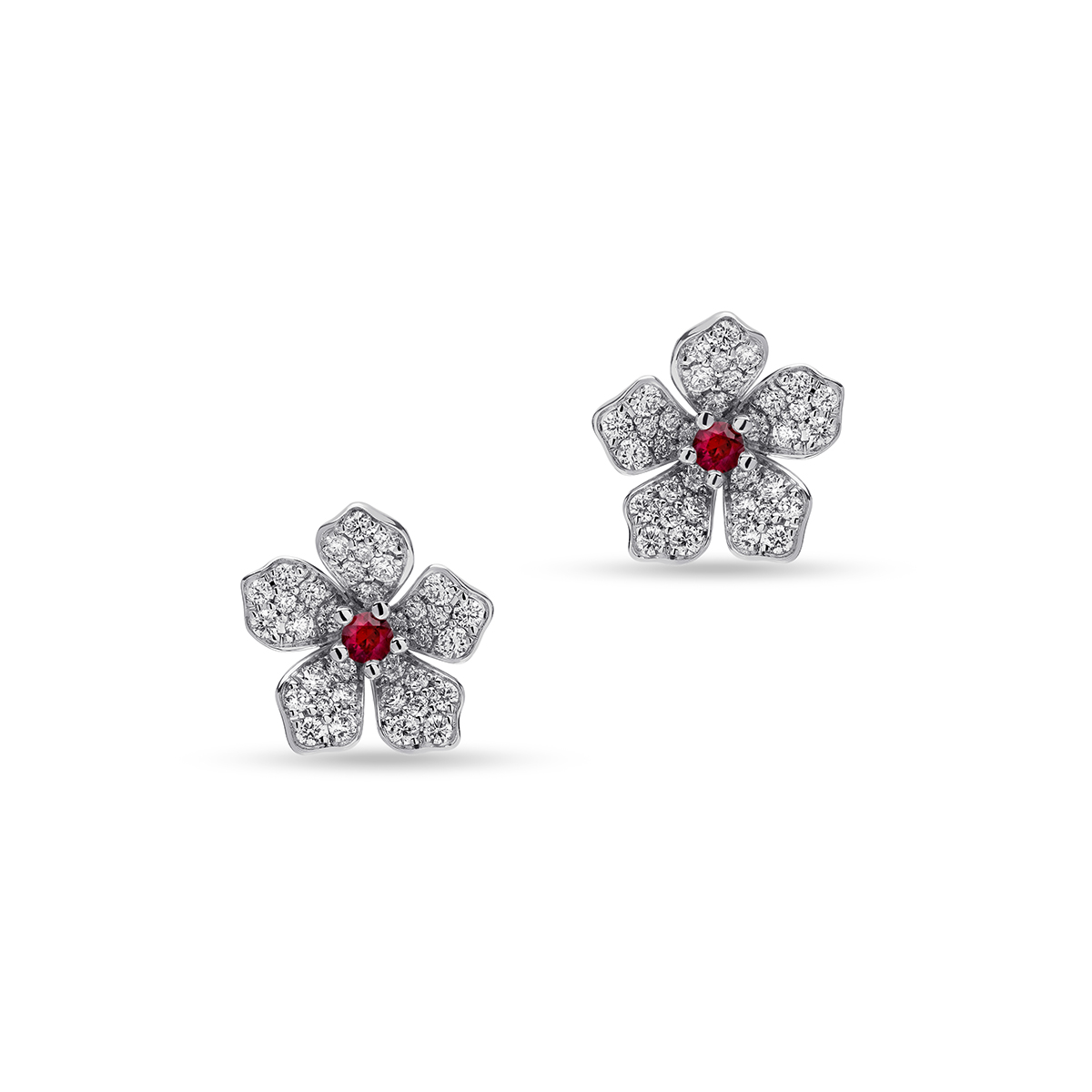 STENZHORN 18K GOLD RUBY EARRING