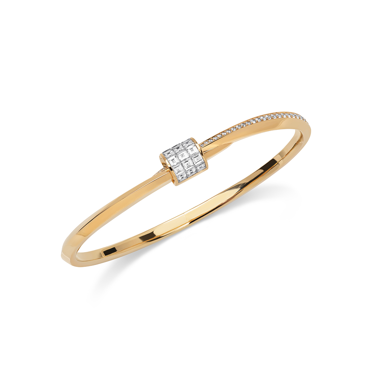 STENZHORN 18K GOLD DIAMOND BANGLE