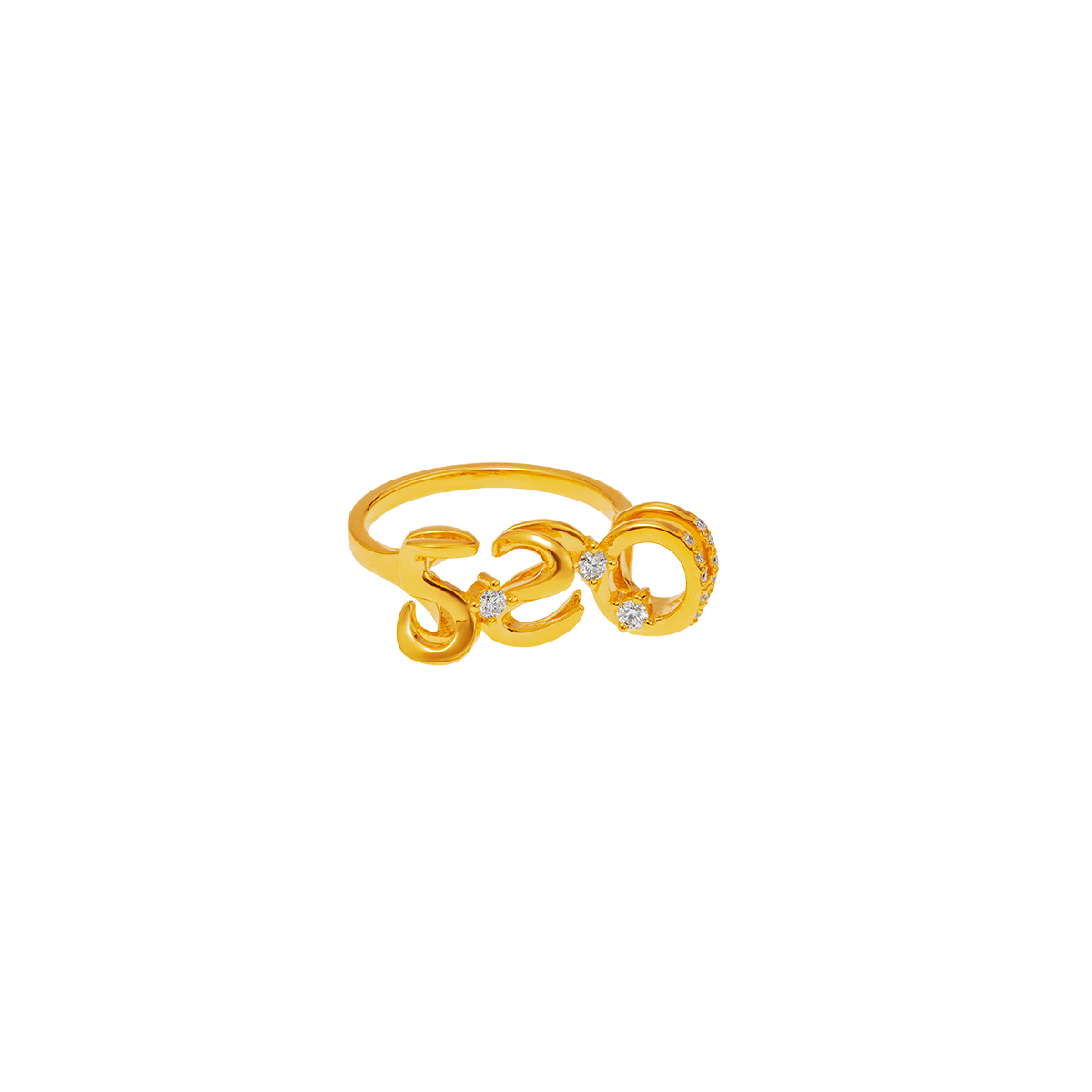  999 Gold 520_I♡U Ring with Diamonds