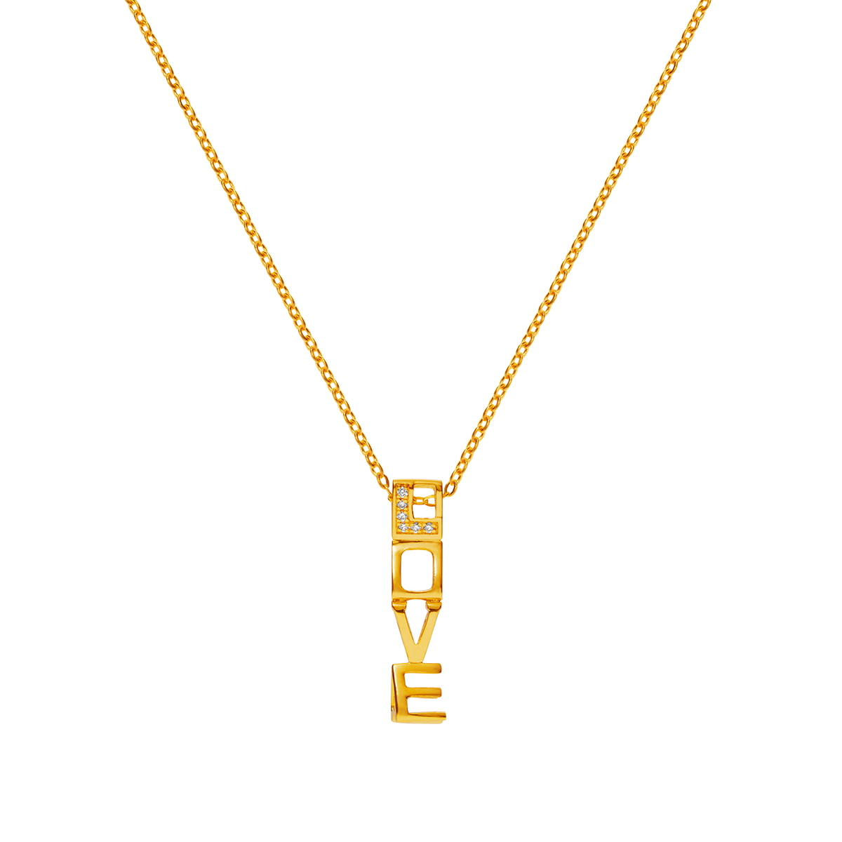 999 Gold Loving Hearts Necklace with Diamonds