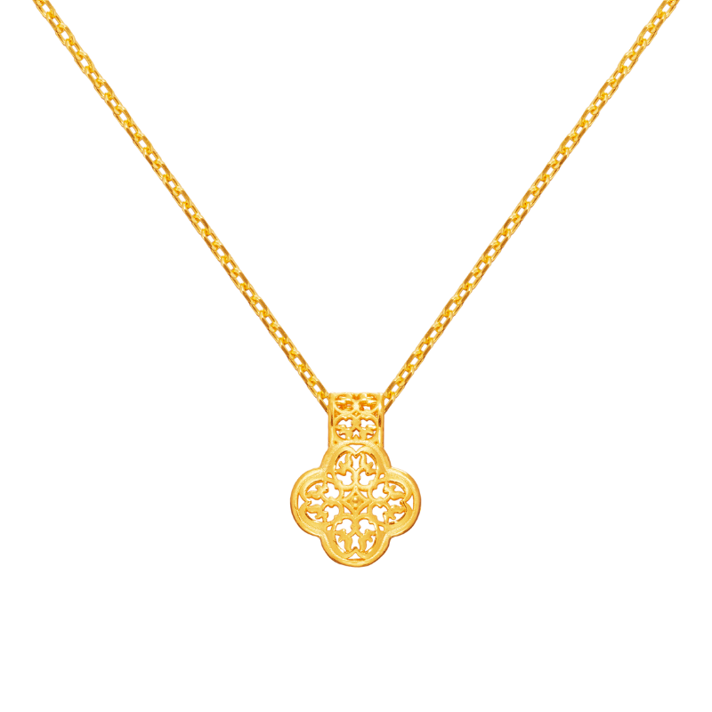 Chuk Kam Four-Leaf Clover Pendant