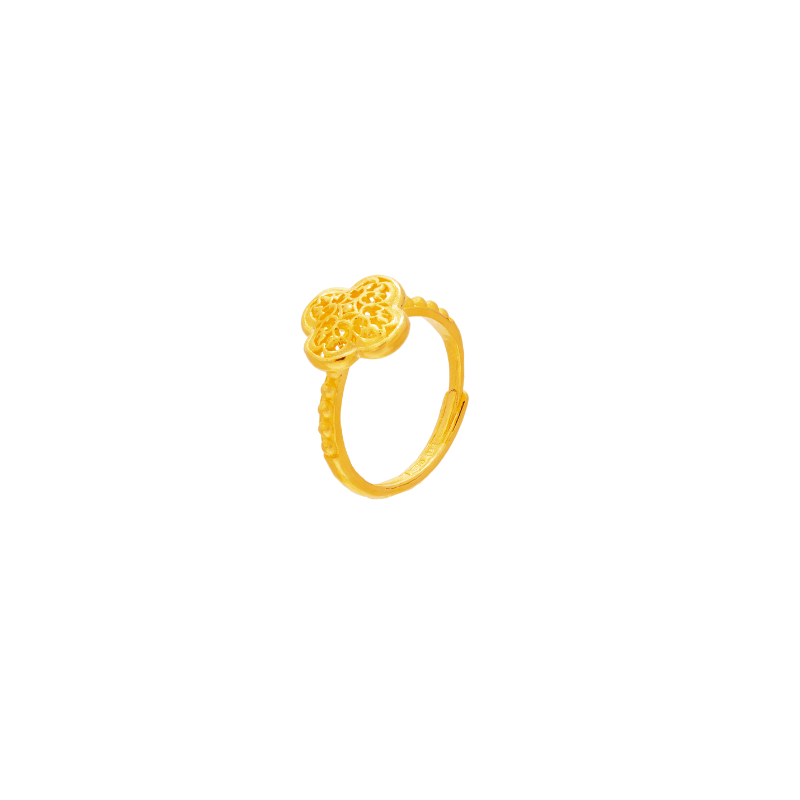 Chuk Kam Four-Leaf Clover Ring