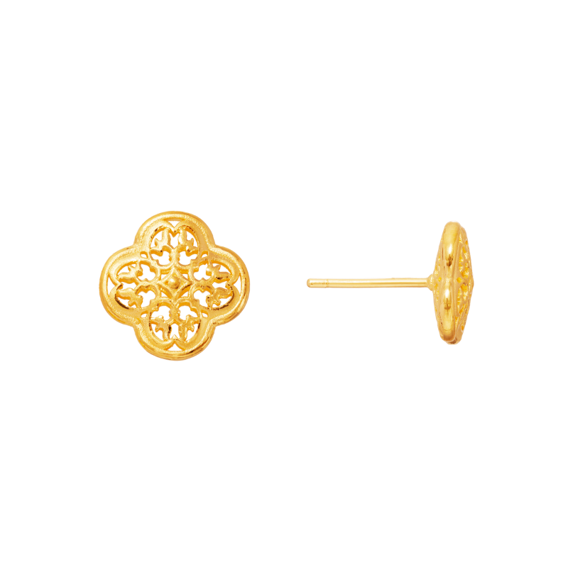 Chuk Kam Four-Leaf Clover Earrings