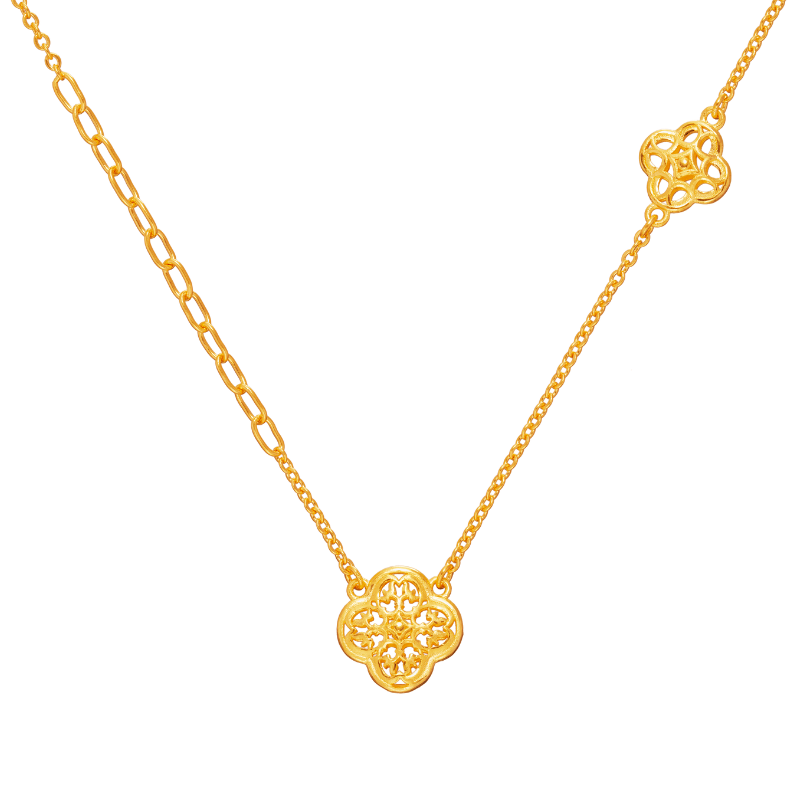 Chuk Kam Four-Leaf Clover Necklace