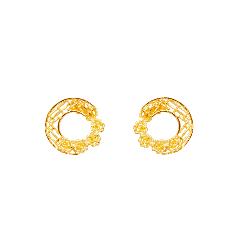 Chuk Kam Rose Earrings