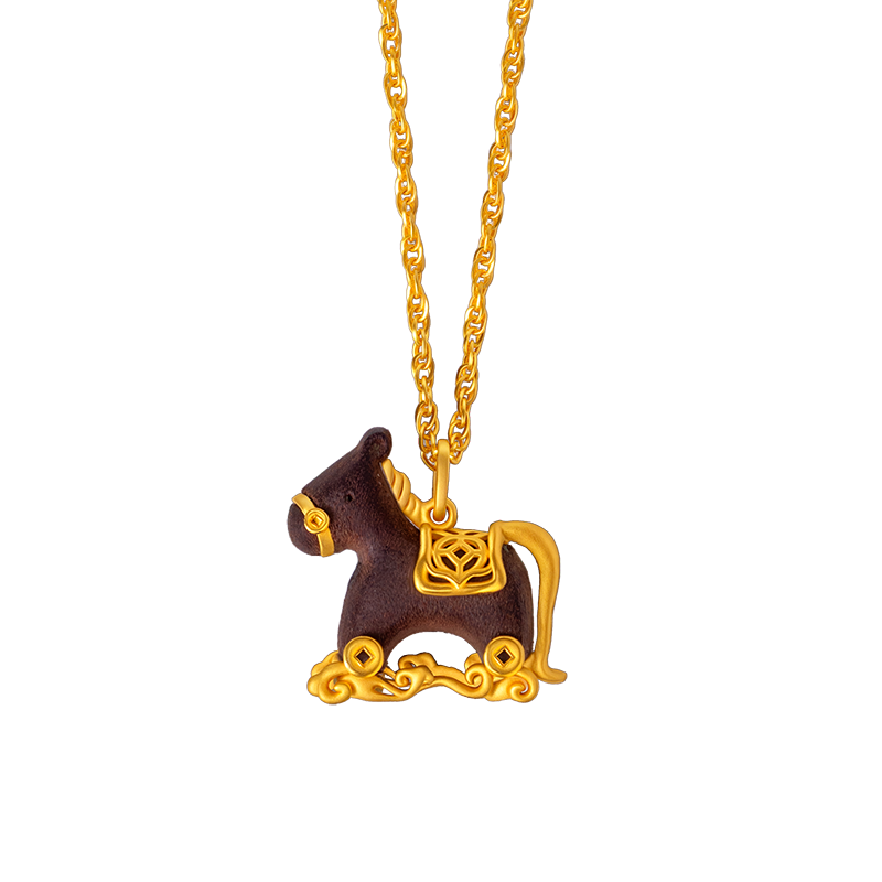 Chuk Kam and Wooden Horse Pendant (Male)